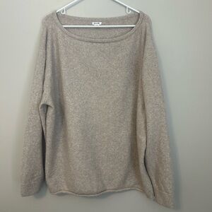Women's Boatneck Beige Sweater - Urban Outfitters